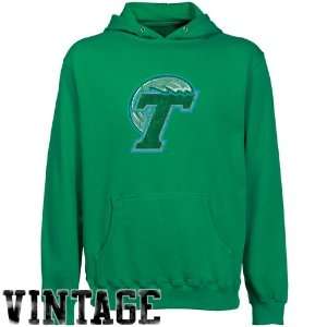 NCAA Tulane Green Wave Kelly Green Distressed Logo Vintage Lightweight 