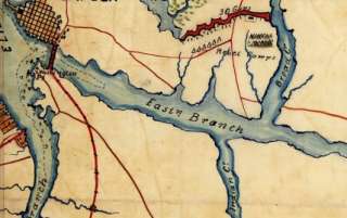 Civil War map: Battle of Hampton Roads Virginia  