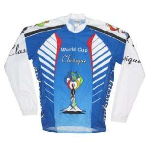  World Cup Cycling Blue Long Sleeve Bicycle Jersey Sports 