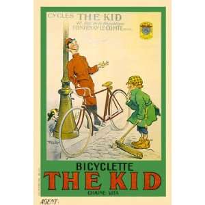  Bicyclette The Kid Giclee Bicycle Poster 