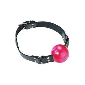 Bundle 2in Red Ball Gag W/Buckle and Aloe Cadabra Organic Lube Vanilla 