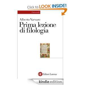 Prima lezione di filologia (Universale Laterza) (Italian Edition 