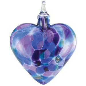  Glass Eye Violet Chip Heart Ornament 