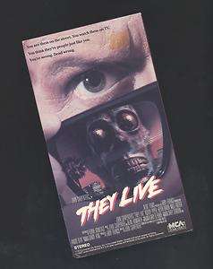 John Carpenter`s They Live [Rare VHS] (1990) Rowdy Roddy Piper, Meg 