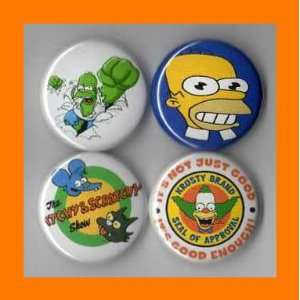  The Simpsons Mr Sparkle Set of 4   1 Inch Buttons 