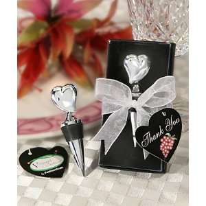 Vineyard Collection Solid Heart Bottle Stoppers (Set of 40)   Wedding 