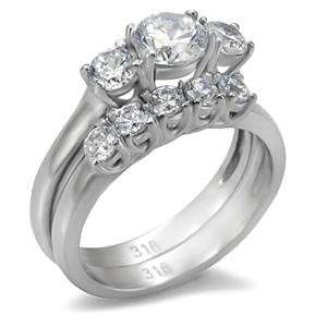 LC Diamond Engagement Wedding Ring Set  
