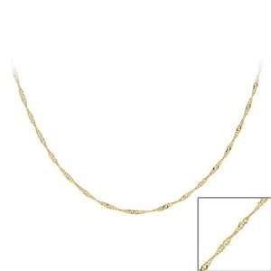   18k Gold over Sterling Silver Italian Singapore 18 inch Chain Jewelry