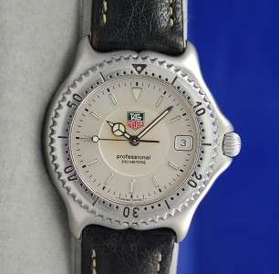 Mens Tag Heuer S/el Sel SS Watch on Strap Sapphire Crystal Silver 