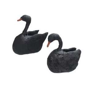 black swan ornaments (set of 2)