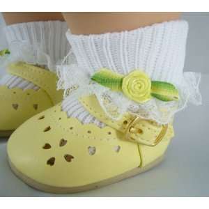   Mary Jane Shoes & Fancy Socks Fits Bitty Baby Dolls 