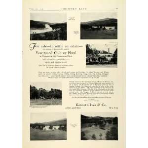 1930 Ad Kenneth Ives Club Hotel Real Estate Vermont 