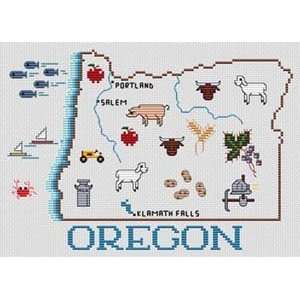  Oregon Map   Cross Stitch Pattern Arts, Crafts & Sewing