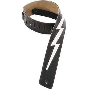  leather lightning bolt inlay and suede backing Musical Instruments