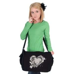  Grunge Heart Messenger Bag 