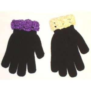  Set of Two Imported Black Magic Stress Gloves Trimmed with 