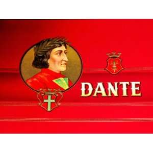   Poet Dante Embossed Inner Cigar Label, 1900s 