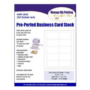   White Laser and Ink Jet Printer Business Card Paper Stock: Electronics