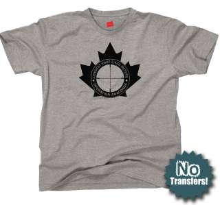 LONGEST SHOT Canadian Sniper army military New T shirt  
