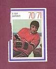 GUY LAPOINTE 70 71 ESSO POWER PLAYERS 1970 71 MONTREAL CANADIENS