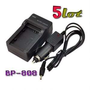 New 5 Lot Battery Charger for Canon BP 808 BP 819 BP 810 BP 827 FS100 