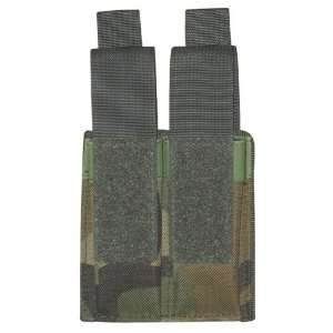  Woodland Camo MOLLE Double Pistol Mag Pouch: Everything 