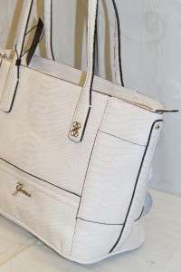 Ladies Confession Carryall Handbag Purse White # GU 9955  