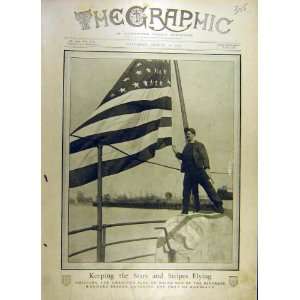    1917 Stars Stripes American Flage Blockade Ww1 War