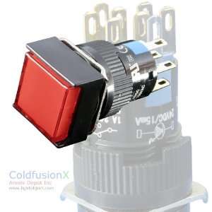   Red SPDT Push Button (momentary) Switch w/ LED: Home Improvement