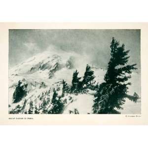  Print Mountain Rainier Washington Landscape Snow Storm Peak Summit 