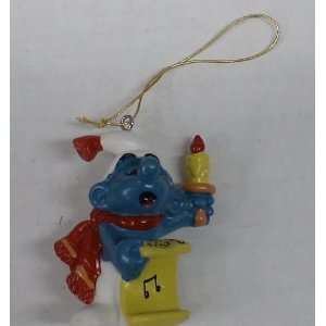  The Smurfs Smurf Carolling Pvc Figure Christmas Ornament 