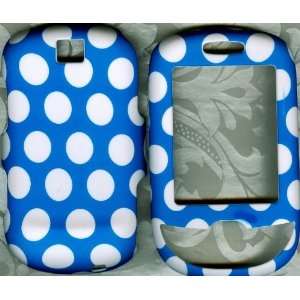 Blue Polka Dot Samsung Smiley T359 Hard phone cover case: Cell Phones 