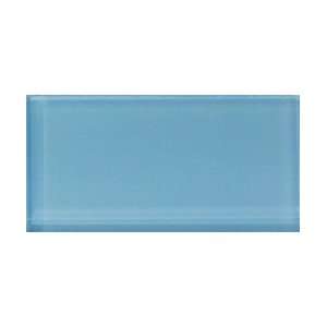  Sky Blue Glass Subway Tile 1 sq.ft. (Eight 3 x 6 Tiles 