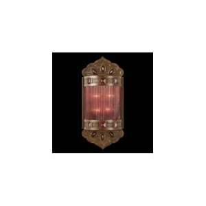   Light Wall Sconce in Aged Dark Bronze with Desert Sky Blue glass: Home