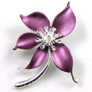 ADDL Item FREE SHIPPING Austrian rhinestone crystal flower brooch pin 
