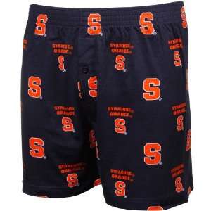   Orange Navy Blue Supreme Boxer Shorts (Large)