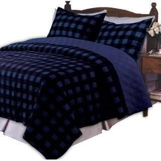   Home Western Plaid Blue Twin Quilt Set: Explore similar items