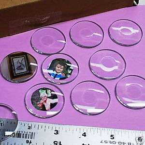 Jewelry Solder Art 2 Circle Clear Glass Bevels (10)  
