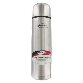 Thermos ThermoCafe Slim Beverage Bottle, Stainless Steel, 1.1 Quart 