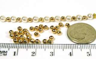 50 14k Gold Filled Round Bead Spacer 3mm Findings GS02  