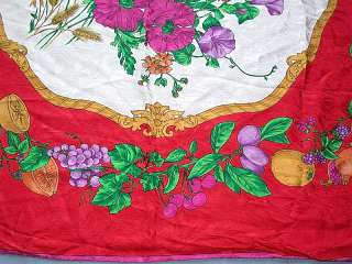 This auction is for a Beautiful Vintage Floral Silk Scarf Wrap.