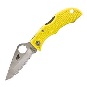  Ladybug Salt Yellow FRN Handle Serrated