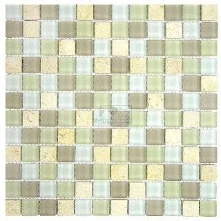 Infinity glass tiles decorative glass via appia mesh mounted clear til