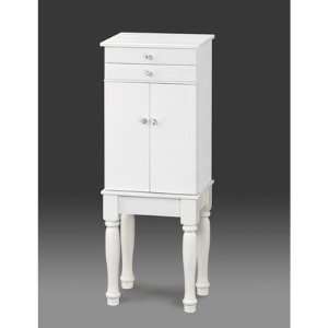  Terrin Jewelry Armoire in White: Home & Kitchen