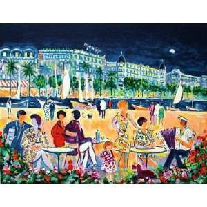  Soiree en Terrasse a Cannes by Jean claude Picot, 29x23 