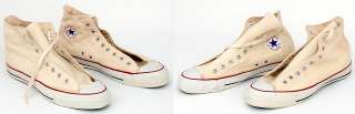 Vintage old USA MADE Converse All Star Chuck Taylor 12 natural white 
