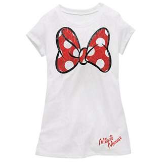 NWT~DISNEY STORE BURNOUT BOW MINNIE MOUSE TEE FOR GIRLS~M 7/8  