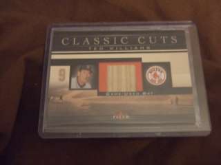 TED WILLIAMS* 2002 Fleer CLASSIC CUTS GU BAT #TW B  