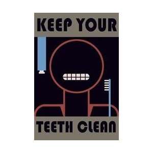   Keep Your Teeth Clean 28x42 Giclee on Canvas