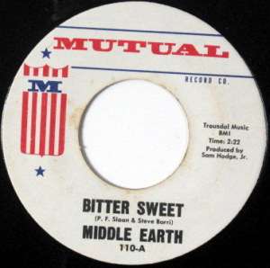 MIDDLE EARTH Bitter Sweet 60s Garage 45 HEAR IT  